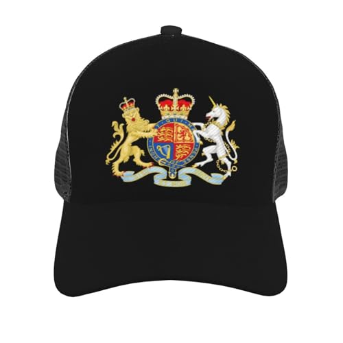 Coat of arms of The United Kingdom Mesh Baseball Cap - Classic Adjustable Peak Cap, Trucker Hat for Men & Women2