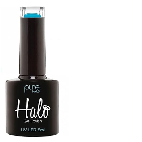 Halo Gel Polish 8ml - Tropical Blue. UV/LED Gel Nail Polish, Long Lasting & Easy To Apply. Nail Art For Manicure. Gel Polish For Professional & Home Use.