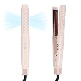 AraSyleon Plancha de Pelo 2 en 1 - Plancha Alisadora y Rizadora con Aire Frío, Placas de Cerámica, Tecnología de Iones Negativos, 4 Niveles de Temperatura Ajustable (180-230°C), Cabello Liso o Rizado