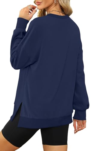 Image of XIEERDUO Womens Oversized Sweatshirts Pullover Casual Crewneck Long Sleeve Tops Comfy