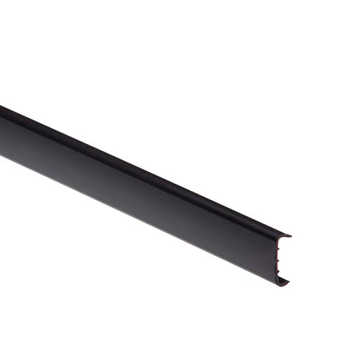 U Section PVC Furniture Edge Trim 21 × 18 × 8.5mm – Melamine Panel Capping – Durable Finish, 2.5m Length (Black)