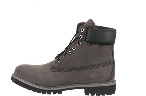 Image of Timberland Men's Grey Nubuck with Black 6 inch Premium Waterproof 13 2E US