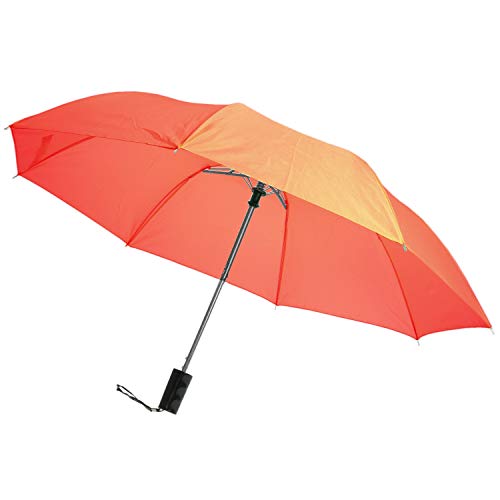 Paraguas automático de bolsillo, 92 x 52 cm, estable, resistente al viento, para hombre, mujer, niño, color naranja