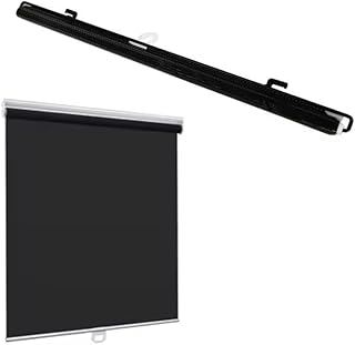 KaberTrade KaberTrade Roll Sun Shade for Front, Rear and Side Windows Cars Home and Office Windows Retractable Roll (Famia Black, 1 Piece, 125 x 50 cm)