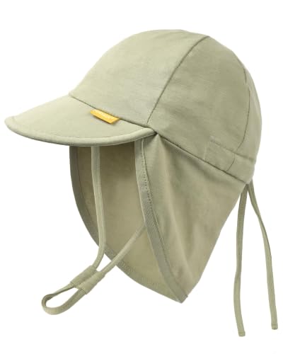 FURTALK Cotton Baby Toddler Sun Hat UPF 50+ UV Protection Kids Unisex Girls & Boys Summer Cap with Adjustable Chin Strap Neck
