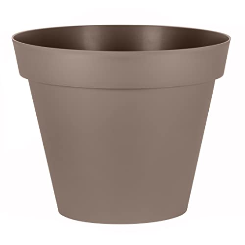 EDA - Pot de Fleur Rond Toscane Ø 100 cm - Volume 356 L - Ø 98,5 x H.79,5 cm - Taupe
