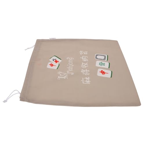 SHOWERORO Mahjong Tiles Storage Bag Drawstring Pouch for Mahjong Organizing Lightweight Portable Mahjong Storage for Game Nights Travel Protection for Mahjong