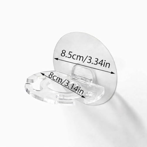 Image of Self Adhesive Hooks for Wall Heavy Duty - 10kg Load Capacity Waterproof Transparent Wall Hooks for Hanging - No Drilling Nail (ProHold Hoo (5 in 1 Toothbrush Holder Pack of 1)