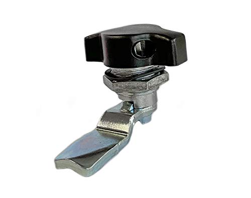 Image of Black Zink Steel Cam Latch Lock - for Padlock 8mm Shackle - Grip 1 inch inch - NEMA 4, IP65 Dust Tight Waterproof - RV Camper Truck Mailbox Pickup Cabinet - Southco E5-31