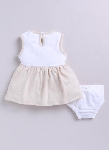 Image of Smart Baby Cotton Frock Set for Baby Girl - Stylish Soft Dress | Bunny with Balloon Applique | Pack of 1