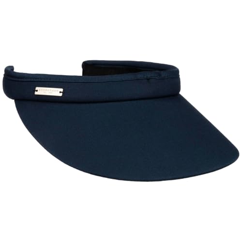 Seeberger Azalee Visière pare-soleil en coton pour femme - Bleu - Taille Unique