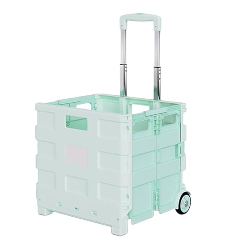 Rolling Crate - Carro de compra con ruedas, conveniente para llevar | Limpieza práctica, aplicaciones amplias, uso a largo plazo, fabricado con una construcción de marcos metálicos robusta, chari
