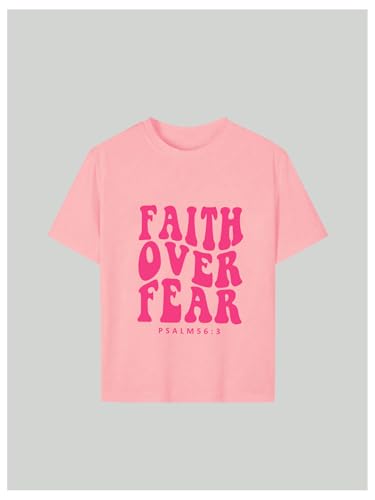Image of RoseSeek Girl's Graphic Tees Short Sleeve Crewneck T Shirts Casual Summer Tops Cute Preppy Clothes