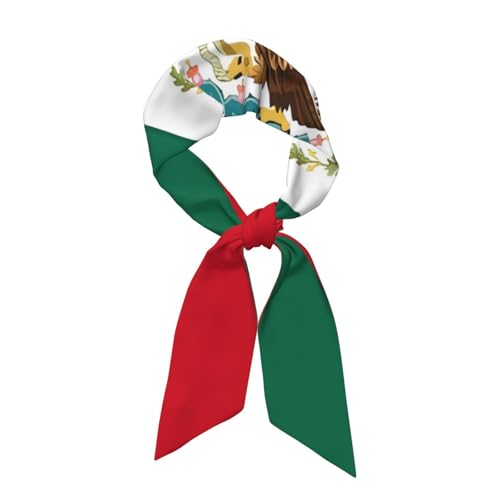 Flag of Mexico Long silk scarves are light and fashionable, suitable for autumn and winter, and are a great gift for women