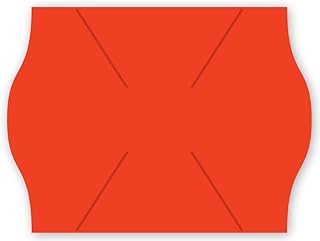 Neon Red Rolls METO 2 Line Pricing Labels 13/16 x 5/8