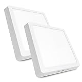 LED ATOMANT Pack 2x Plafon LED Superficie Cuadrado 210x210mm 20W, CCT (Selector...