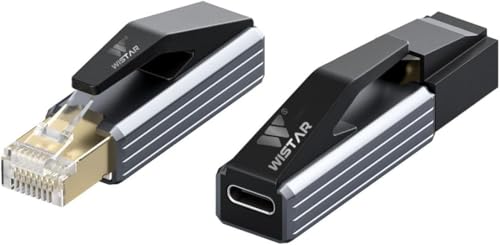 Image of WISTAR USB C to Ethernet Adapter,1Gbps RJ45 Male to USB-C Female Network Portable Converter,Type C to RJ45 Network Internet LAN Adapter for Travel /Office, Compatible with Daily Charging Cables