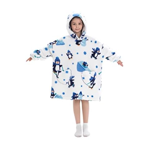 Kids Oversized Hoodie Blanket with Pocket Cover