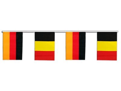 Guirlande d'amitié Allemagne Belgique 6 m pour célébrer un jumelage européen