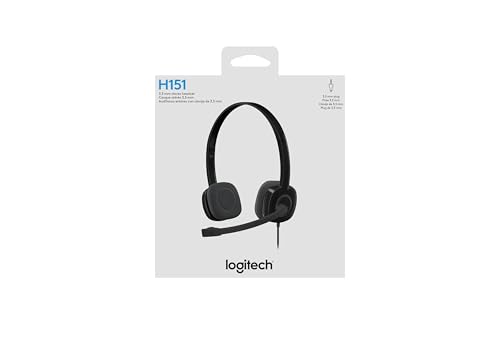 Logitech H151 Wired Analog Stereo Headphones with 3.5 mm Audio Jack - Black - image 8