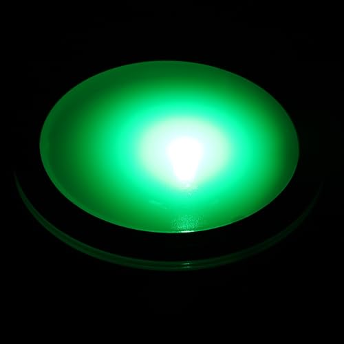 HAPINARY Base de Lámpara Táctil LED Luz Blanca y Colores, Base Redonda de Cristal de 8 Cm, Doble Capa, Color Negro, sin Batería, Soporte Decorativo para Hogar y Oficina, Luz Nocturna