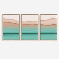 3 Piece Framed Canvas Wall Art Colorful Misty Canvas Prints Home Artwork Decoration for Living Room,Bedroom - 16