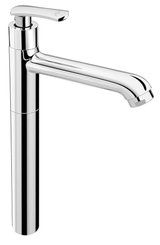 Image of Plantex Pure Brass High Neck Pillar Cocke for Basin with Teflon Tape /Tap for Wash Basin with 7 Year Warranty - (3521, Chrome)