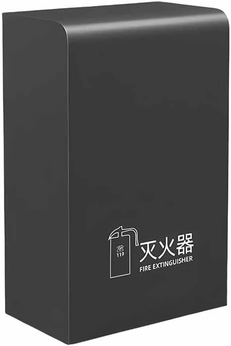 Steel Fire Extinguisher Box - Floor-Standing Metal Cabinet with Bracket for Lobby, Hallway & Waiting Room - Durable Gray Fire Safety Storage Solution