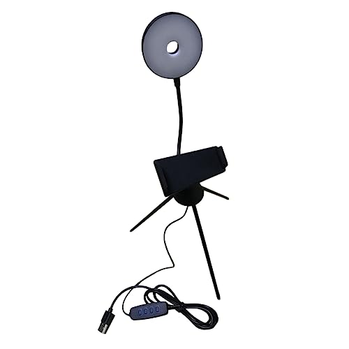 LALAFINA Led Live Stream Light Tripod Lights for Makeup Easy Brightness Control Compact Design