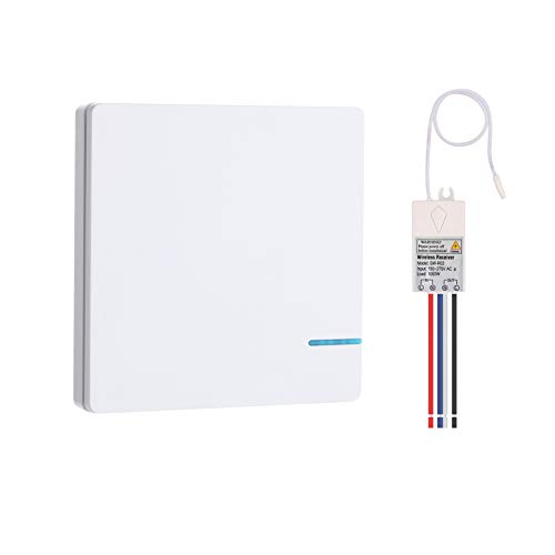 Mengshen Wireless Light Switch Kit - No Wiring No Battery Required, Up to 100ft Range, Remote Control Switch Ideal for Indoor Lamps