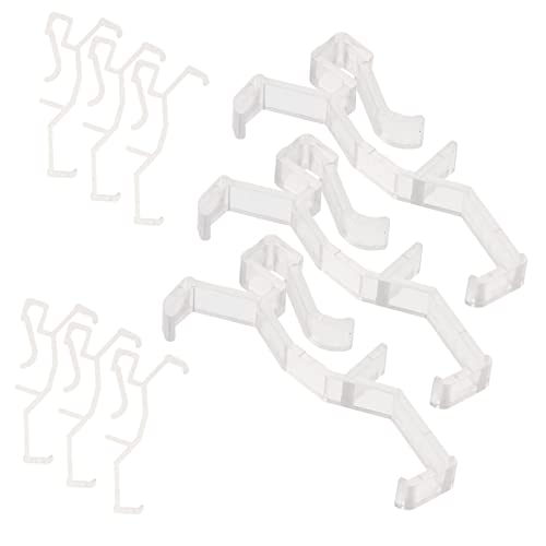 GOOHOCHY 10pcs Transparent Plastic Valance Clips Blinds Retainer Holders Easy Install for Home Office Hotel Use Sturdy for Horizontal Blinds