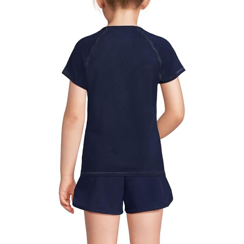 Image of Lands' End Girls Graphic Mock Neck UPF 50 Sun Protection Rash Guard