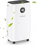AirEase 12L/Day Dehumidifier for Home, 2026 Upgraded 36dB Ultra Quiet Dehumidifiers for Bedroom, 2.5L Large Tank with Drain Hose, Dual 24H Timer & Smart Humidity Control, Ideal for Damp,Mold, Basement