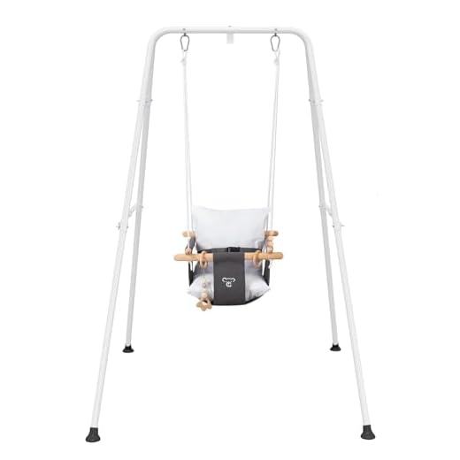Taleco Gear Toddler Swing, Outdoor Indoor Swing Set with Safety Canvas Cushion Seat, Baby Swings for infants, Swing Sets for Backyard, Swingset for Kids, Toddlers Infants and Babies