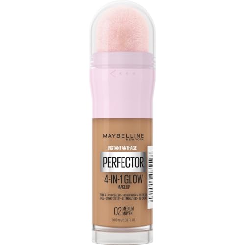 Maybelline New York - Perfecteur de Teint Illuminateur 4-en-1 - Base/Correcteur/BB Crème/Enlumineur - Fond de Teint Instant Glow Perfector 4-in-1 - Teinte :...