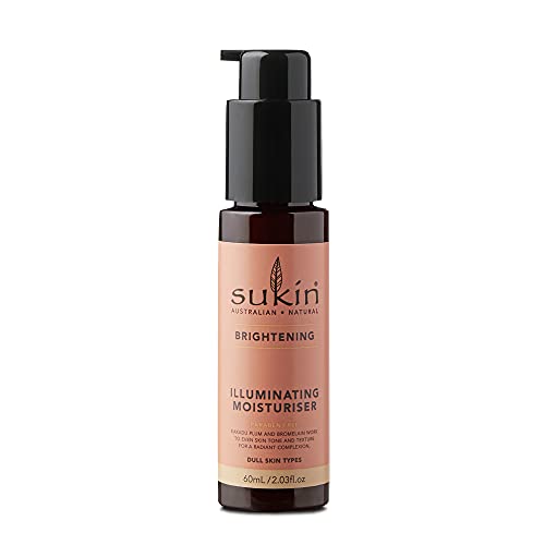 Sukin Brightening Illuminating Moisturiser with Kakadu Plum & Vitamin E, 2.03 Ounce