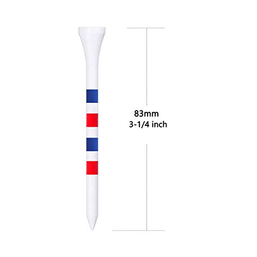 image for Zivisk Golf Tees Pack of 100 - Reduces Friction 3 1/4 Inch- More Durab