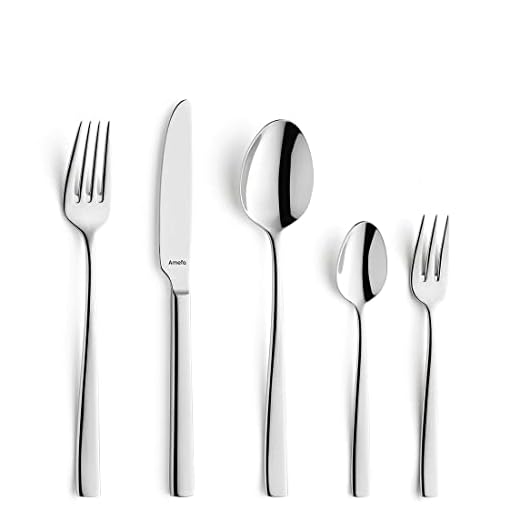 Amefa 1316 Fresh bestekset voor 12 personen, 60-delige bestekset, roestvrij staal, bestek, vaatwasserbestendig, eetbestek, tafelbestek
