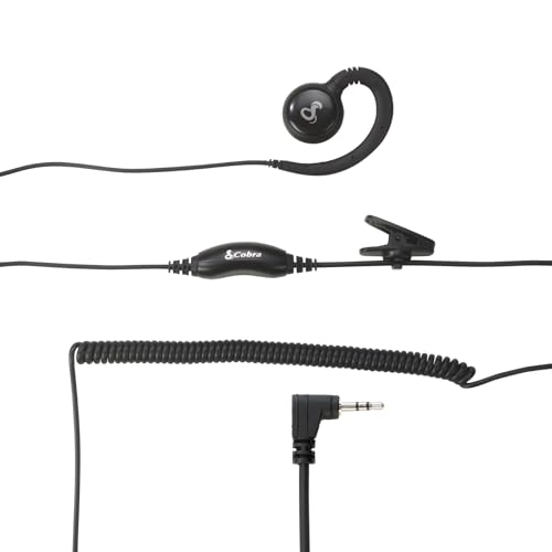 Image of Cobra 2.5mm C-Style Around the Ear Headset - Comfortable Hook Design with Secure Fit Earpiece for Cobra Two-Way Radios