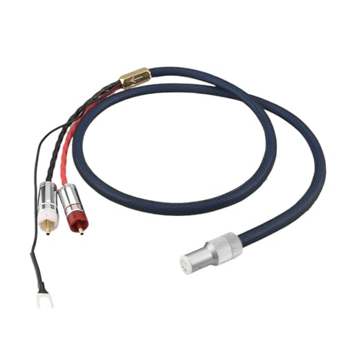 Cable de audio OFC Silver Plated con plug Spade y RCA 3M miniatura 1