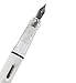 Gullor Jinhao Fountain Pen 599, White Body, M Nib, Green Cap
