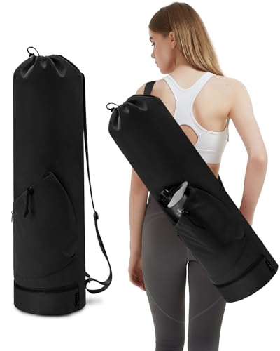 sportsnew Yoga Mat Bag with Water Bottle Pocket and Bottom Wet Po...