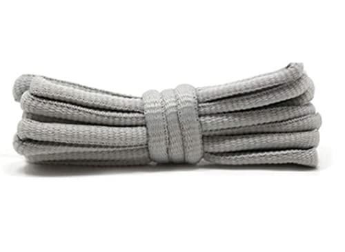 SIA VENDORS? Grey Oval Shoes Laces Half Round Shoelaces 2 Pair 1/4? Thick Athletic Shoelaces shoe strings for Sport Running Shoes