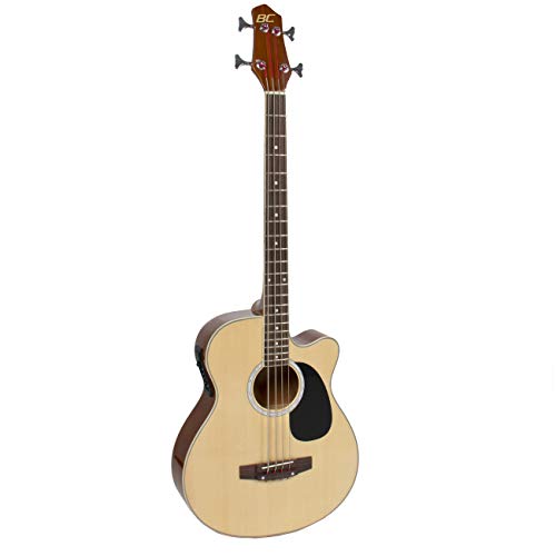 Best Choice Products Acoustic Electric Bass Guitar - Full Size, 4 String, Fretted