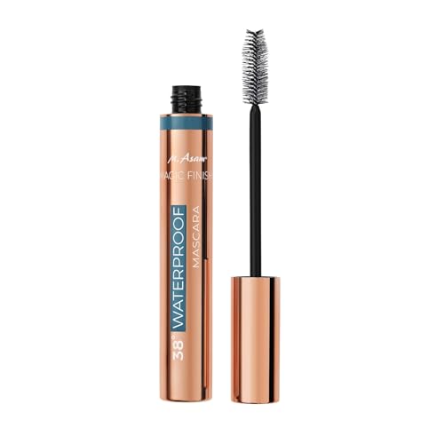 M. Asam MAGIC FINISH 38° Waterproof Mascara Deep Black (12ml) – Wasserfeste Mascara mit Tubular-Technologie, leicht mit warmem Wasser entfernbar, pflegt mit Arganöl, vegan