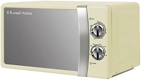 Russell Hobbs RHMM701C 17 Litre 700 W Cream Solo Manual Microwave with 5 Power Levels & Supreme Steam Iron, Powerful vertical steam function