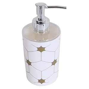 Kuber Industries Liquid Soap Dispenser|Star Print Plastic Empty Bathroom Sanitizer|Lotion|Shampoo Dispenser Bottle,300 ML (White) Kuber Industries Liquid Soap Dispenser|Star Print Plastic Empty Bathroom Sanitizer|Lotion|Shampoo Dispenser Bottle,300 ML (White)