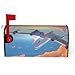Beautiful Airplane Mailbox Cover for Outdoor Decor Magnetic Strips Unique and Practical Design for All Seasons 25.5x21 in