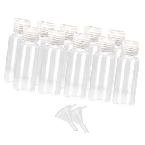 Lurrose Frascos de Squeeze Transparentes RecarregÃ¡veis De 10 Unidades Frascos de Maquiagem de Viage