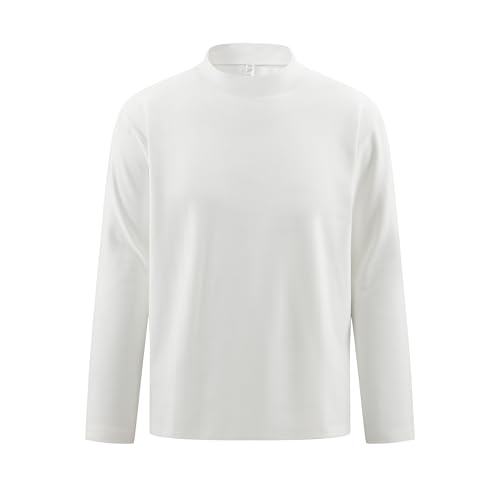 Men's Turtleneck Shirt – Slim Fit Long Sleeve Pullover Tee, Knit Mock Neck Basic Thermal Sweater Top